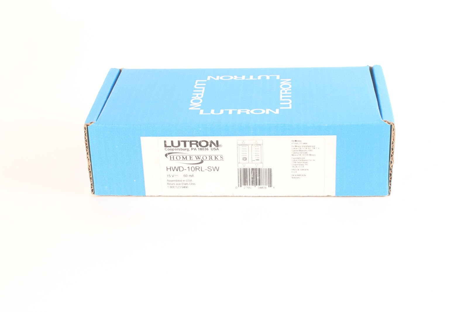 Lutron HWD-10RL-SW Keypad 027557048781 - Snow