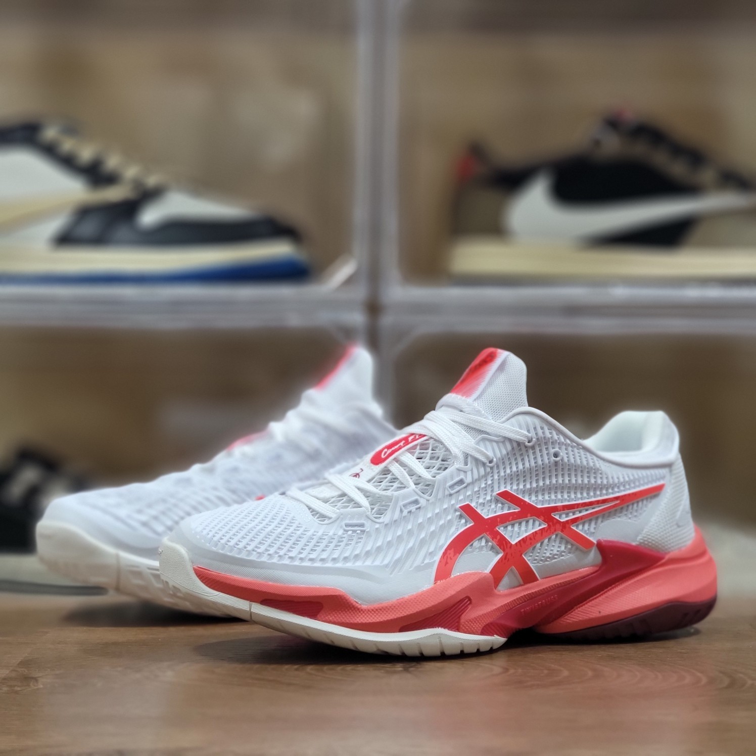 ASICS Court FF 3 Novak White Electric Red 1041A522-966 Men 11