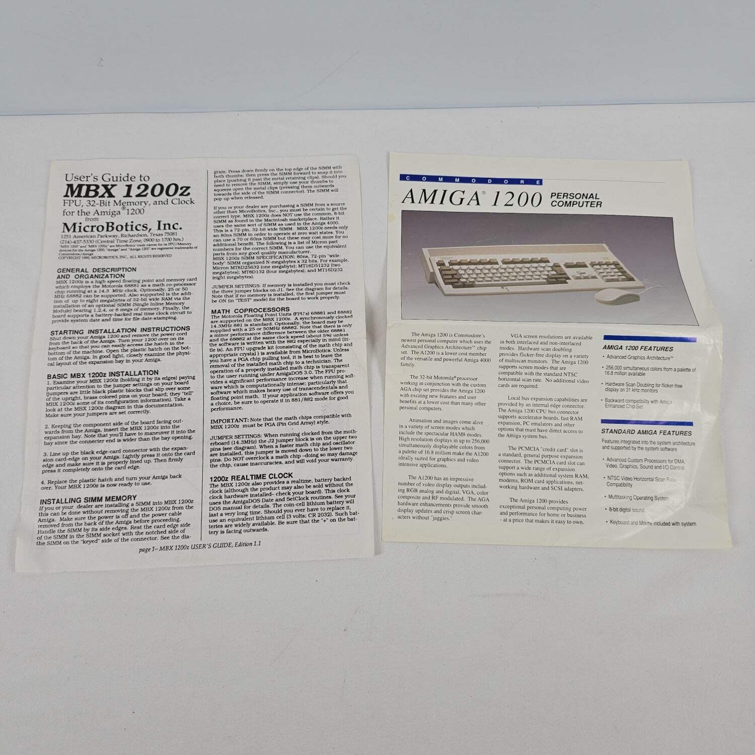 Commodore Amiga 1200 Vintage Personal Computer A1200 With Box