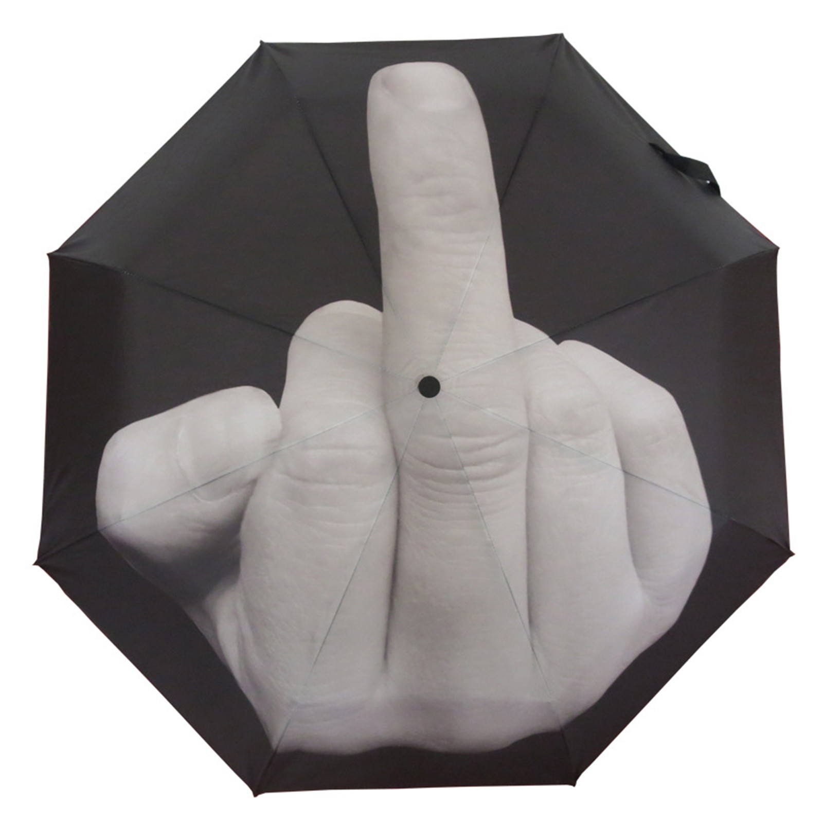 Funny Folding Middle Finger Umbrella Creative Gift Waterproof & Windproof Sturdy