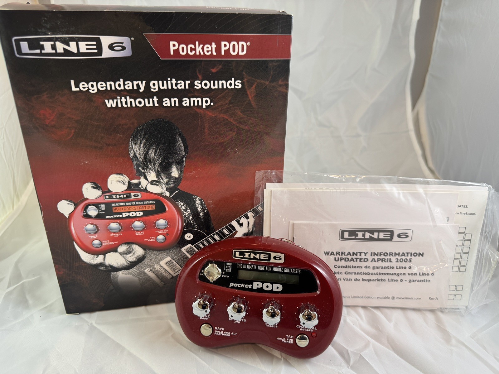 Line 6 Pocket POD Digital Multi-Effects Processor for Electric Guitar with box