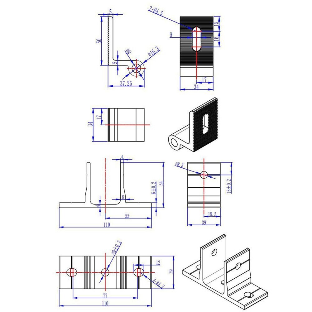 Solar Panel Rotatable With Angle-Bracket Roof Mounting Attachment