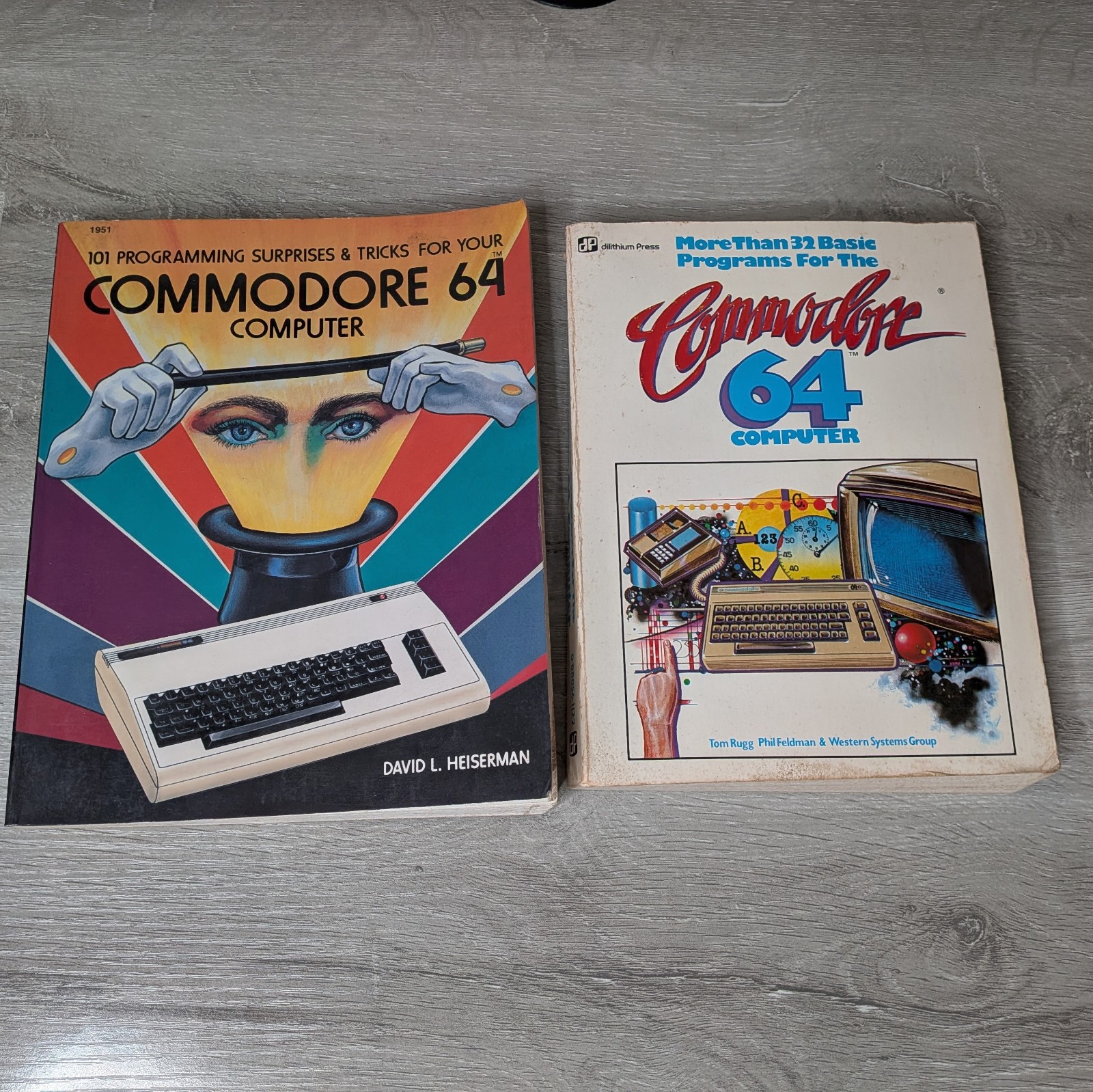 Commodore 64 Programming Book Lot of 2 (Vintage) - Fair Condition