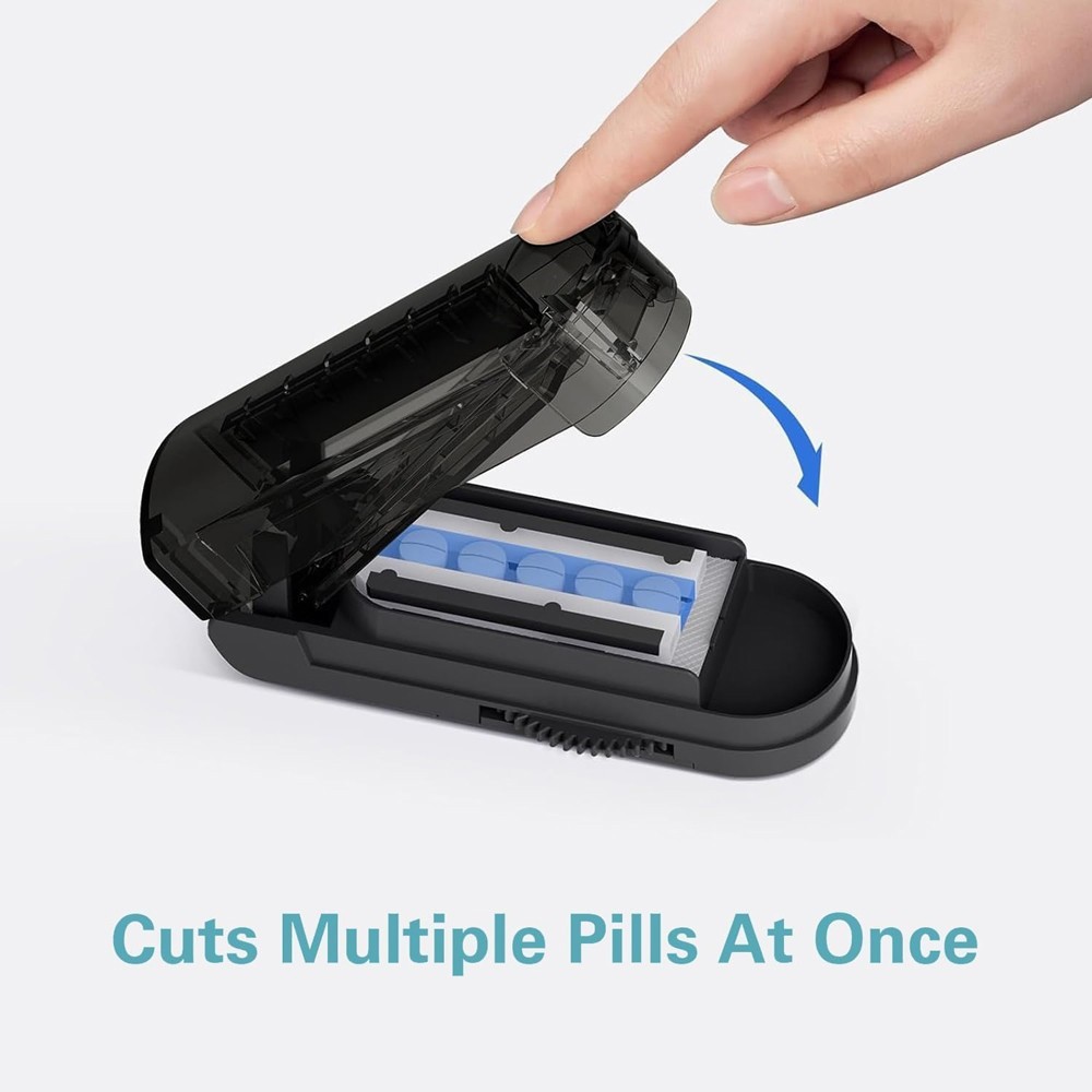 Pill Cutter Tablet Splitter Adjustable for Small & Large Pills Fast Easy Cut US