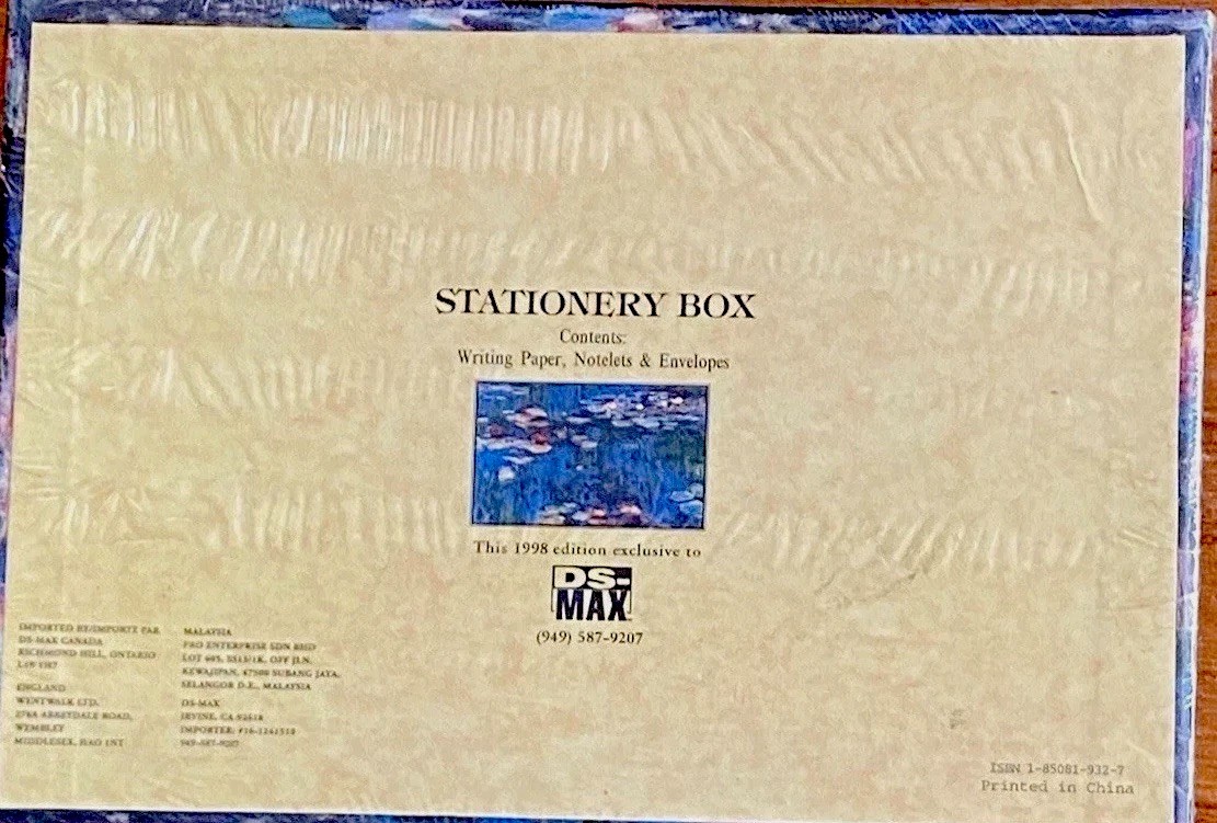 The Impressionist Stationery Box: Paper, Notelets, Envelopes 1998 Sealed NEW