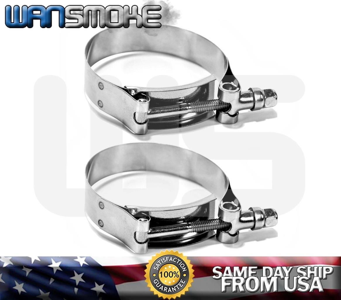 2x 4 inch - 3.75" T Bolt Clamp Stainless Steel Intake Turbo Hose Tubing 101mm