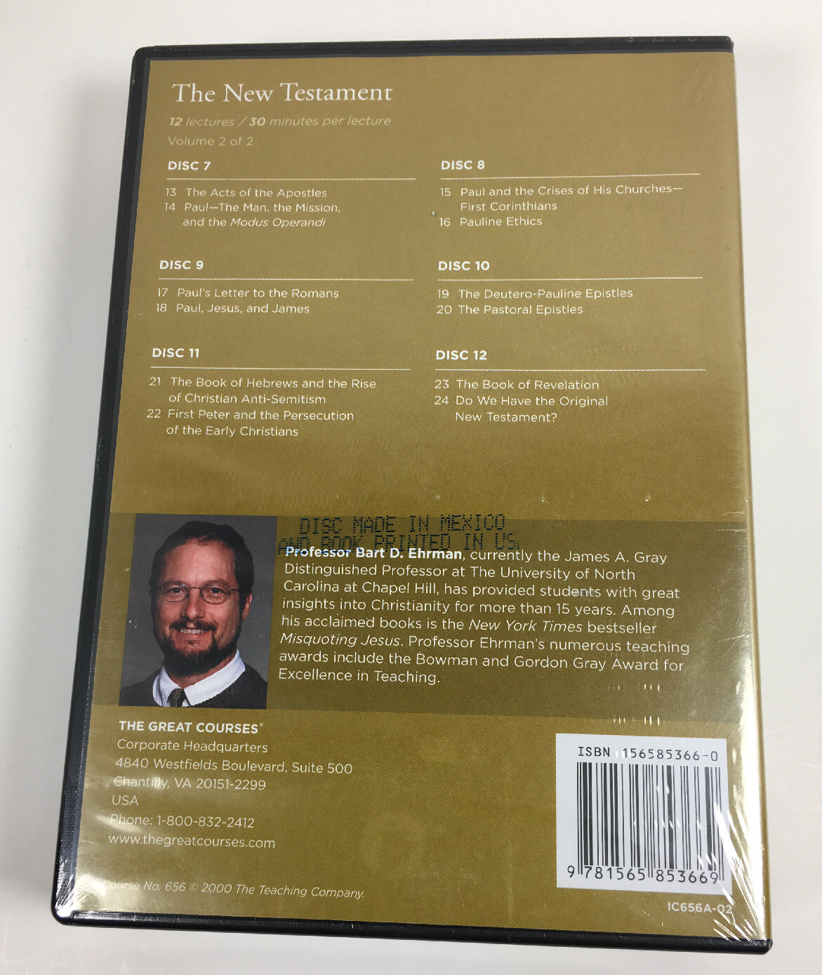 The Great Courses The New Testament Course Guidebook Professor Bart D. Ehrman