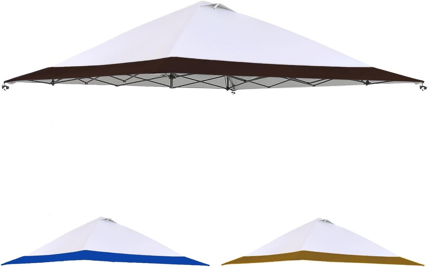 13x13 Canopy Replacement Top Cover,Single Tier Waterproof Silver Coated...