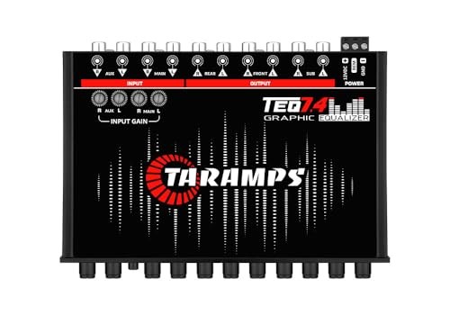 TARAMPS TEQ 7.4 Pro Car Audio Systems 7 Band Graphic Equalizer EQ Blue