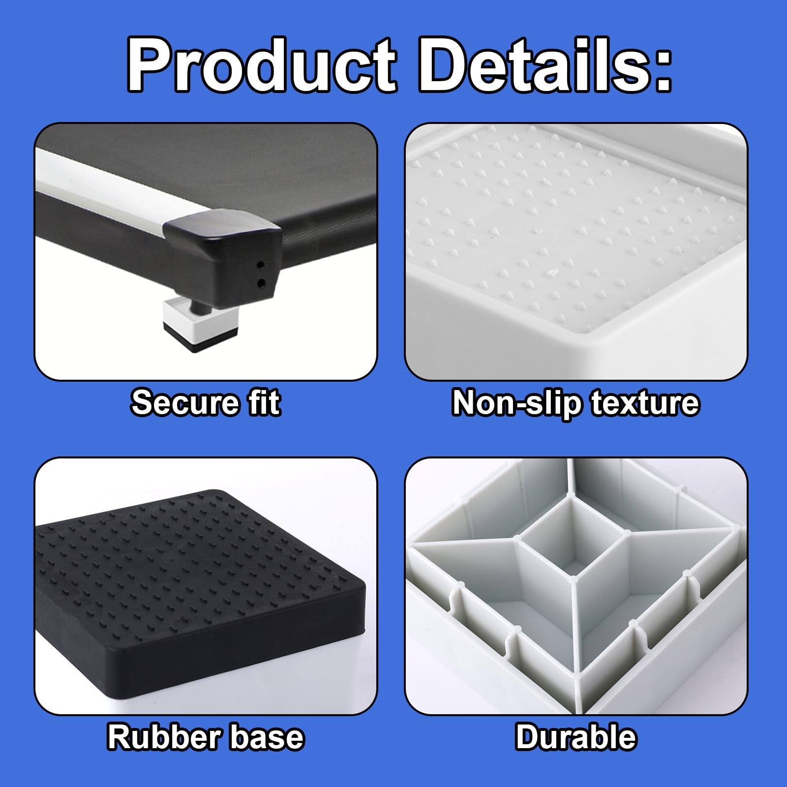 Heavy Duty Treadmill Incline Riser Blocks Stackable NonSlip Adjustable Ramp