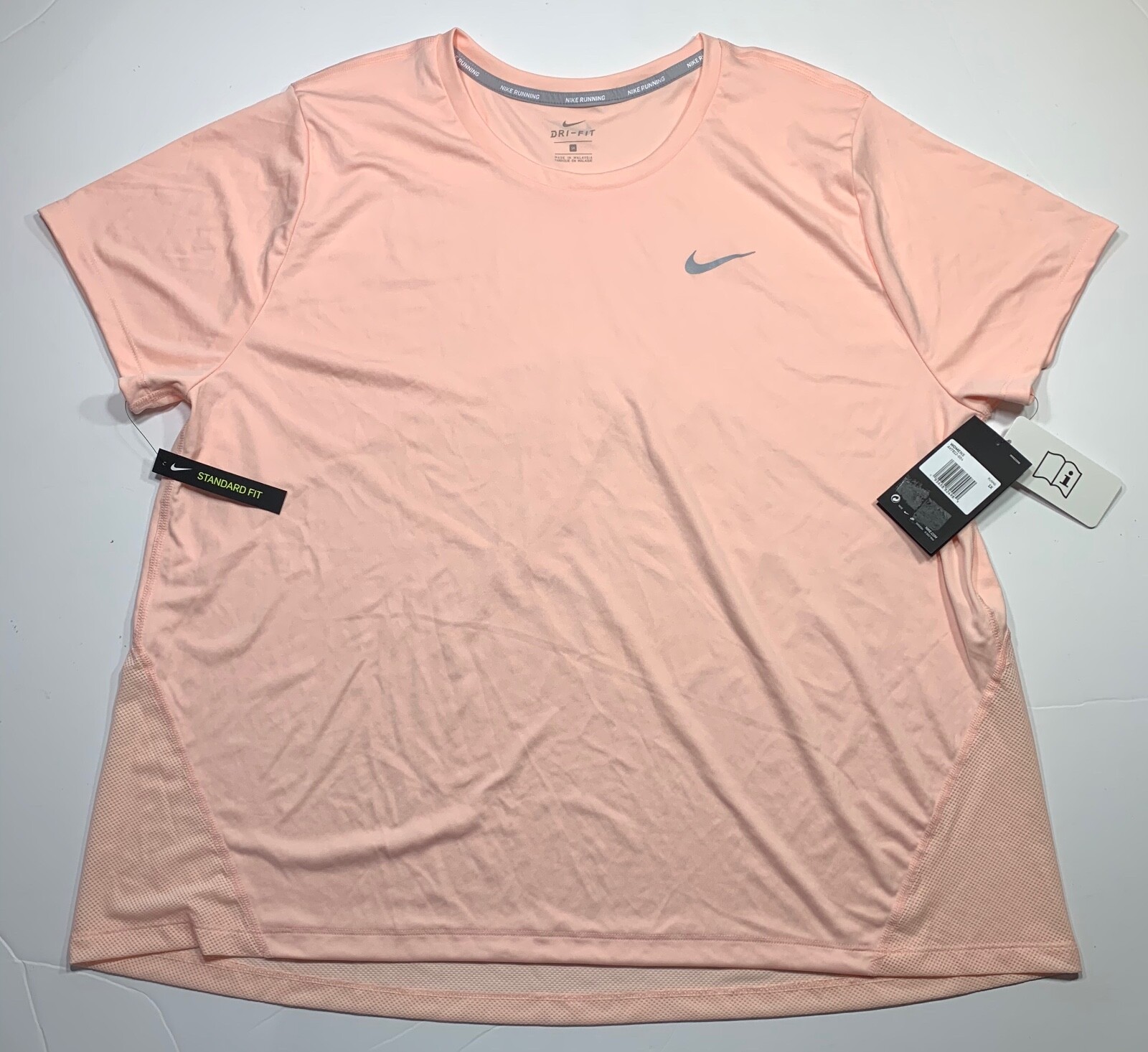 Nike Dry Women's Dri-Fit Miler Running Shirt AV7922-664  PLUS SIZE 1X