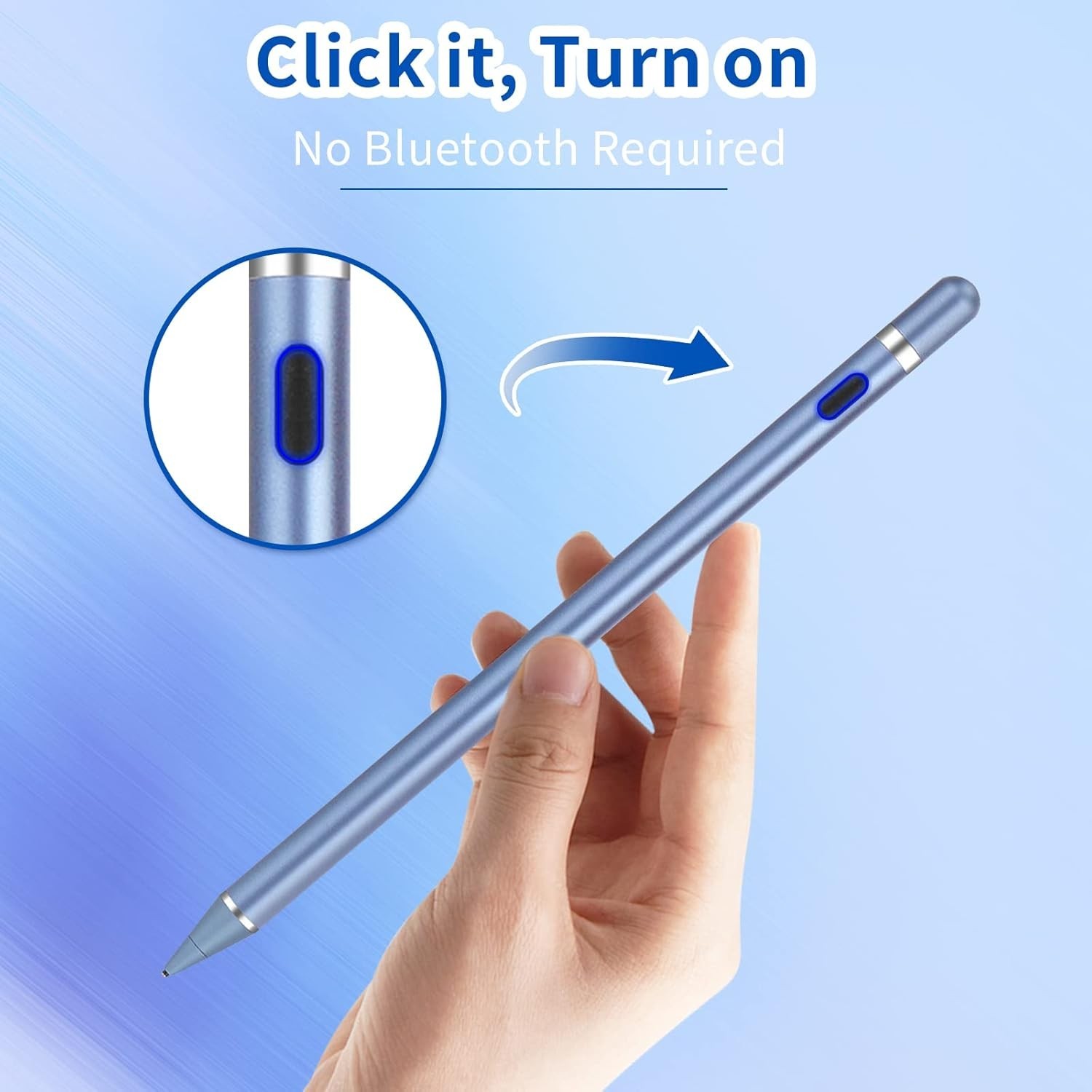 Active Stylus Pen 1.5mm Fine Copper Tip Compatible with iPhone iPad - Precise