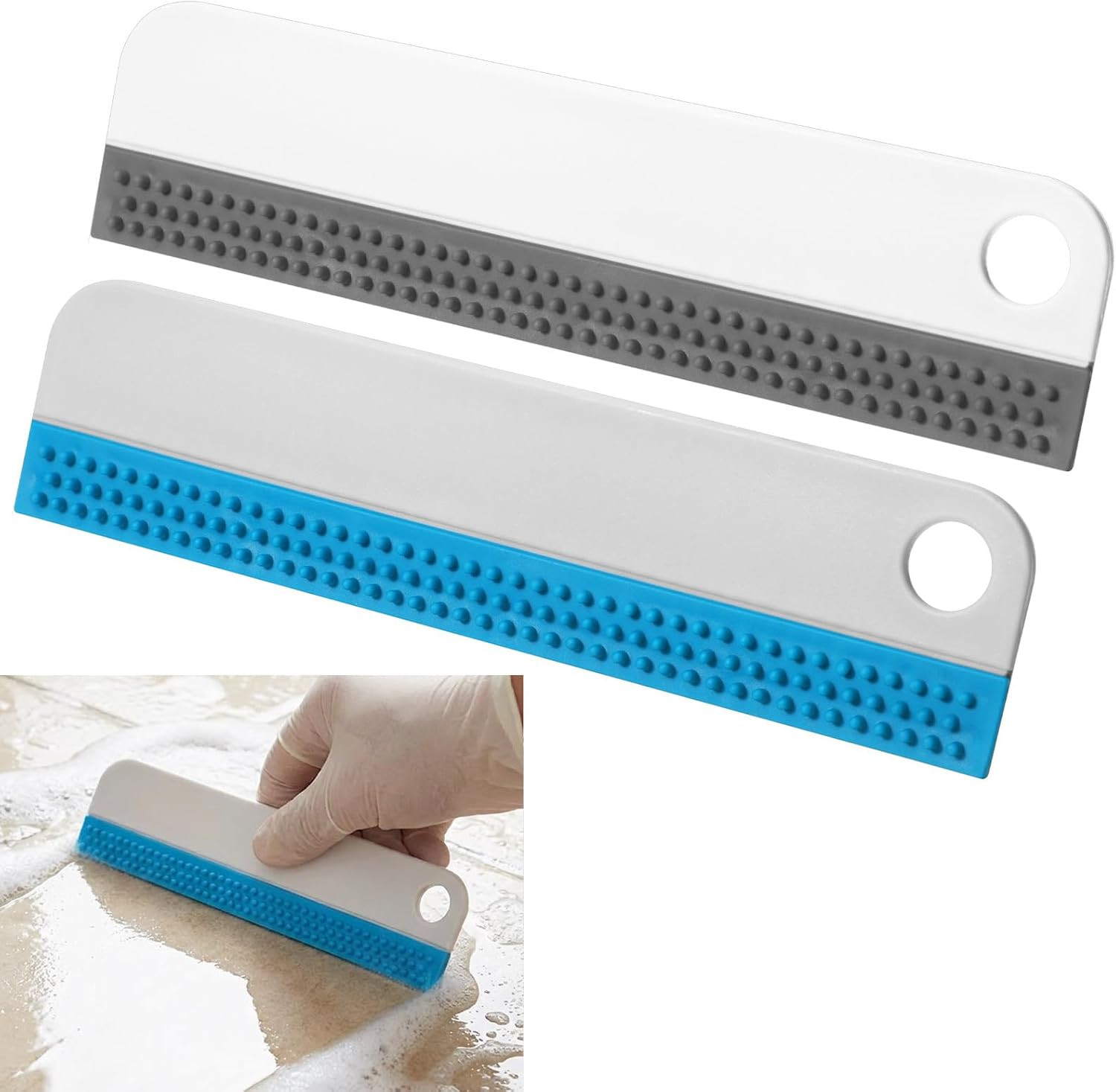 Small Rubber Squeegee 2 Pcs All-Purpose Mini Soft Rubber Window Squeegee Small