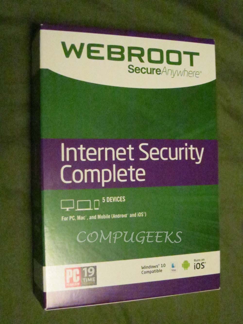 Webroot Security Complete - AntiVirus Firewall (3 YRS Subscription Code) 2024