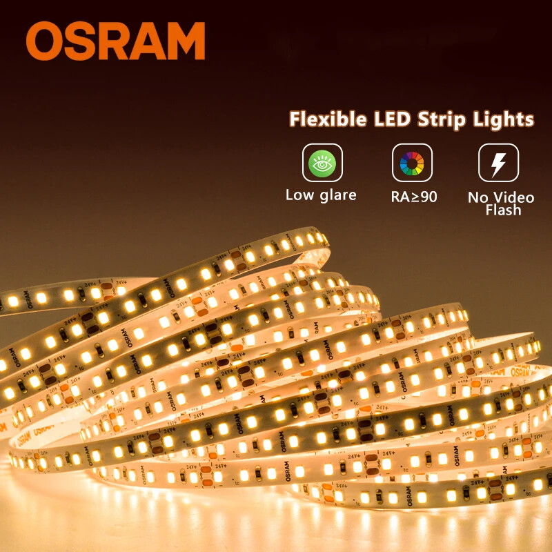 OSRAM LED Strip Lights 24V 8W 10W 3000K 4000K 120 LEDs Indoor LampsCRI 90+ IP20