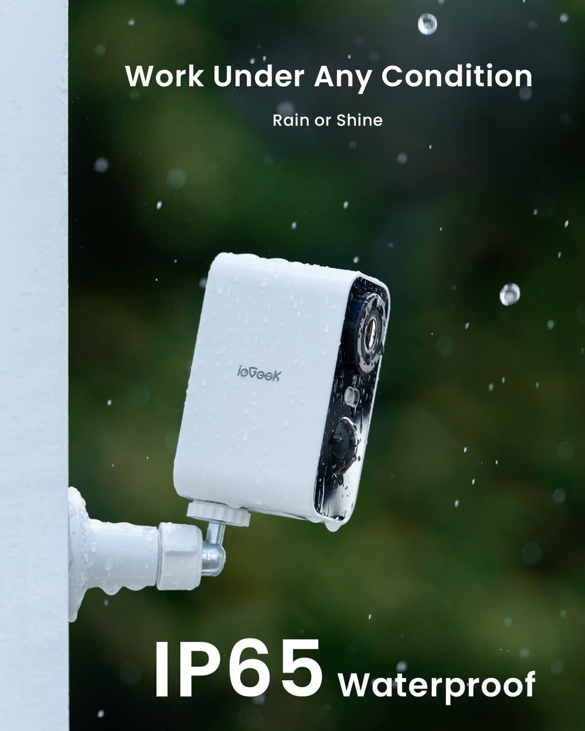 ieGeek Wireless 2K Outdoor Security Camera Indoor WiFi Home Battery CCTV System