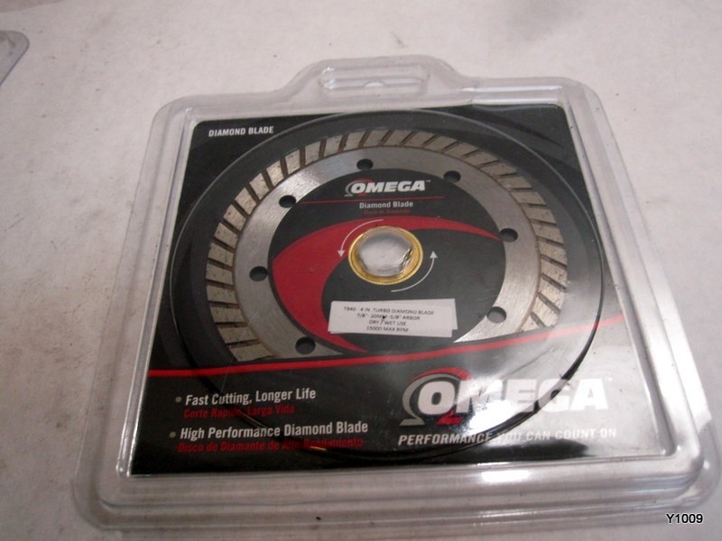 2pcs Omega 4 in. Turbo Diamond Blade 4-in Wet/Dry Turbo Rim Diamond Saw Blade