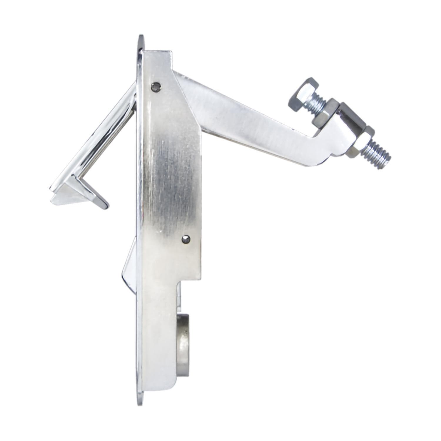 Global Link Pivot Latch, Long Body, Long Arm, Non-Locking, Polished Chrome