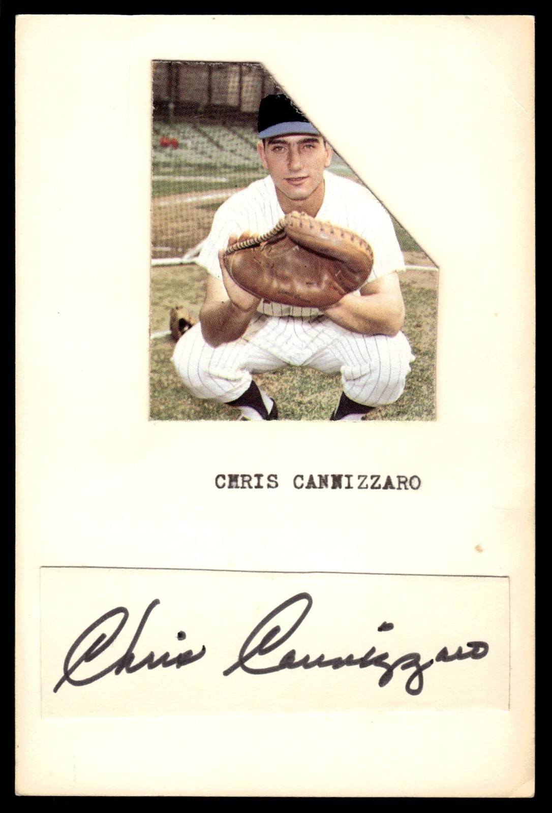 Chris Cannizzaro Mets Baseball Signed 4x6 Signed Cut Photo Auto *X2040