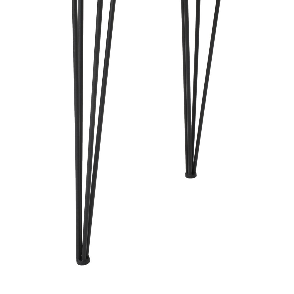 Dining Table Wood-effect finish Features iron hairpin legs Pine veneer