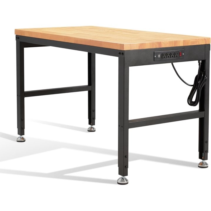 HARIPUL 48" ADJUSTABLE WORKBENCH WITH POWER OUTLETS, 2000 LBS - - Scratch & Dent