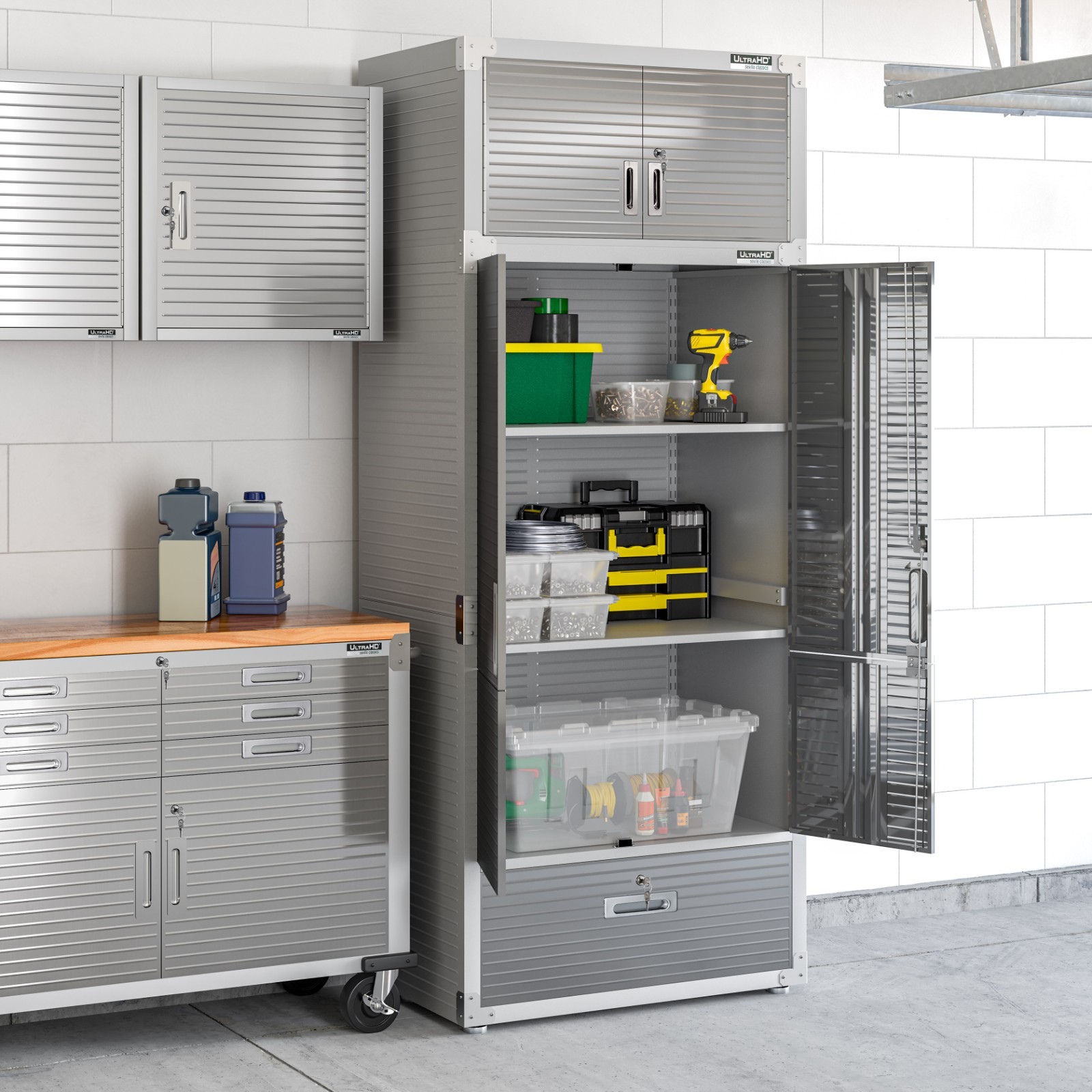 Seville Classics UltraHD® Storage Cabinet with Bottom Drawer