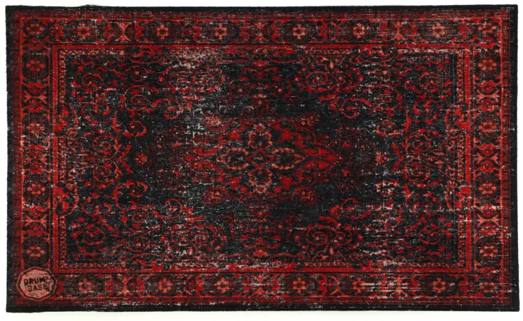 Drum N Base Vintage Persian Style Stage Rug - Black Red