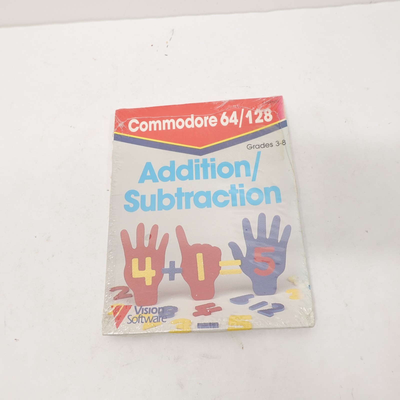 Commodore 64/128 Addition & Subtraction Grades 3–8 NEW SEALED Vision Software