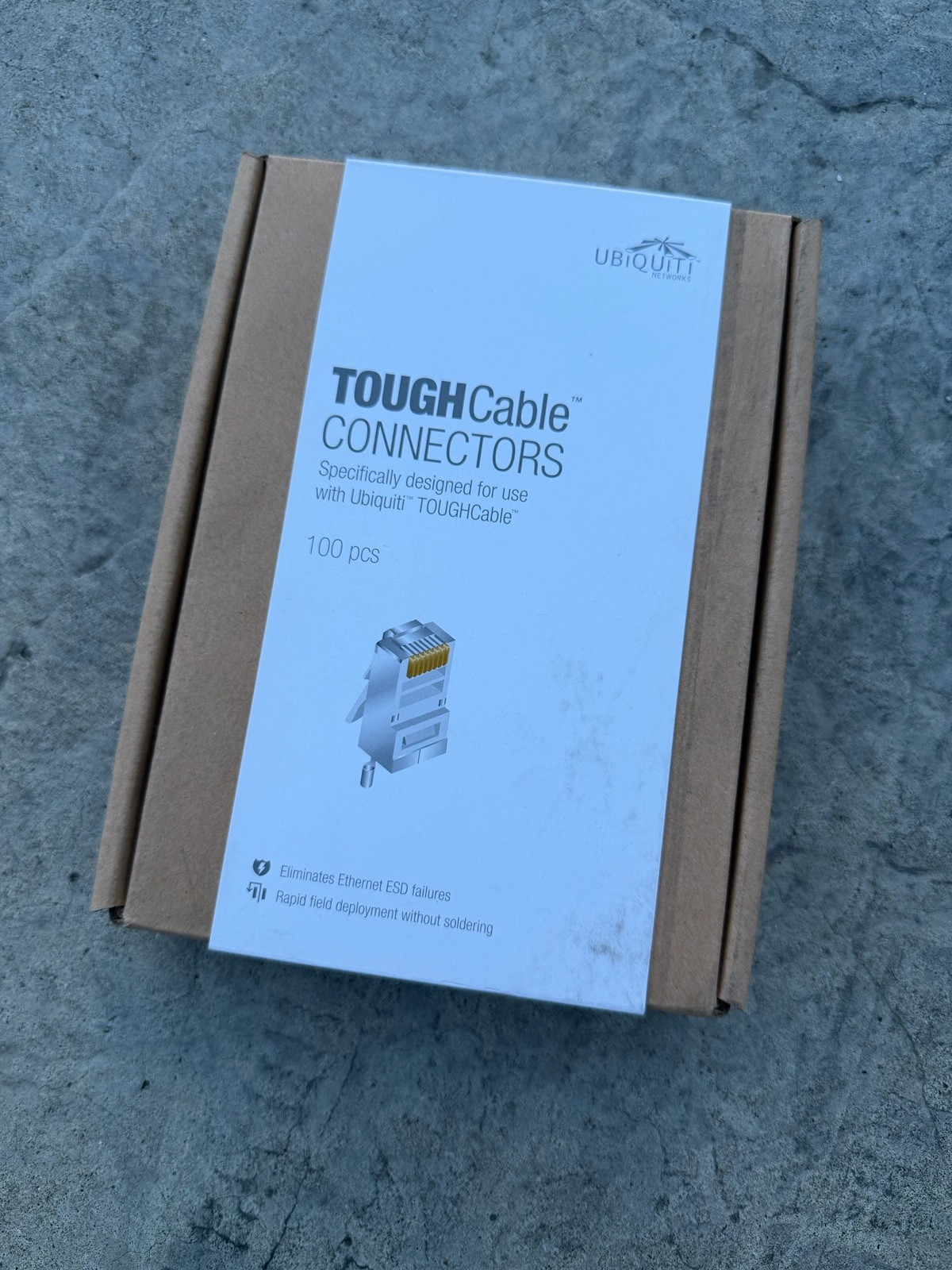 Ubiquiti TC-CON RJ45 Connectors 100 Pack Cat5e Ethernet Plugs NEW