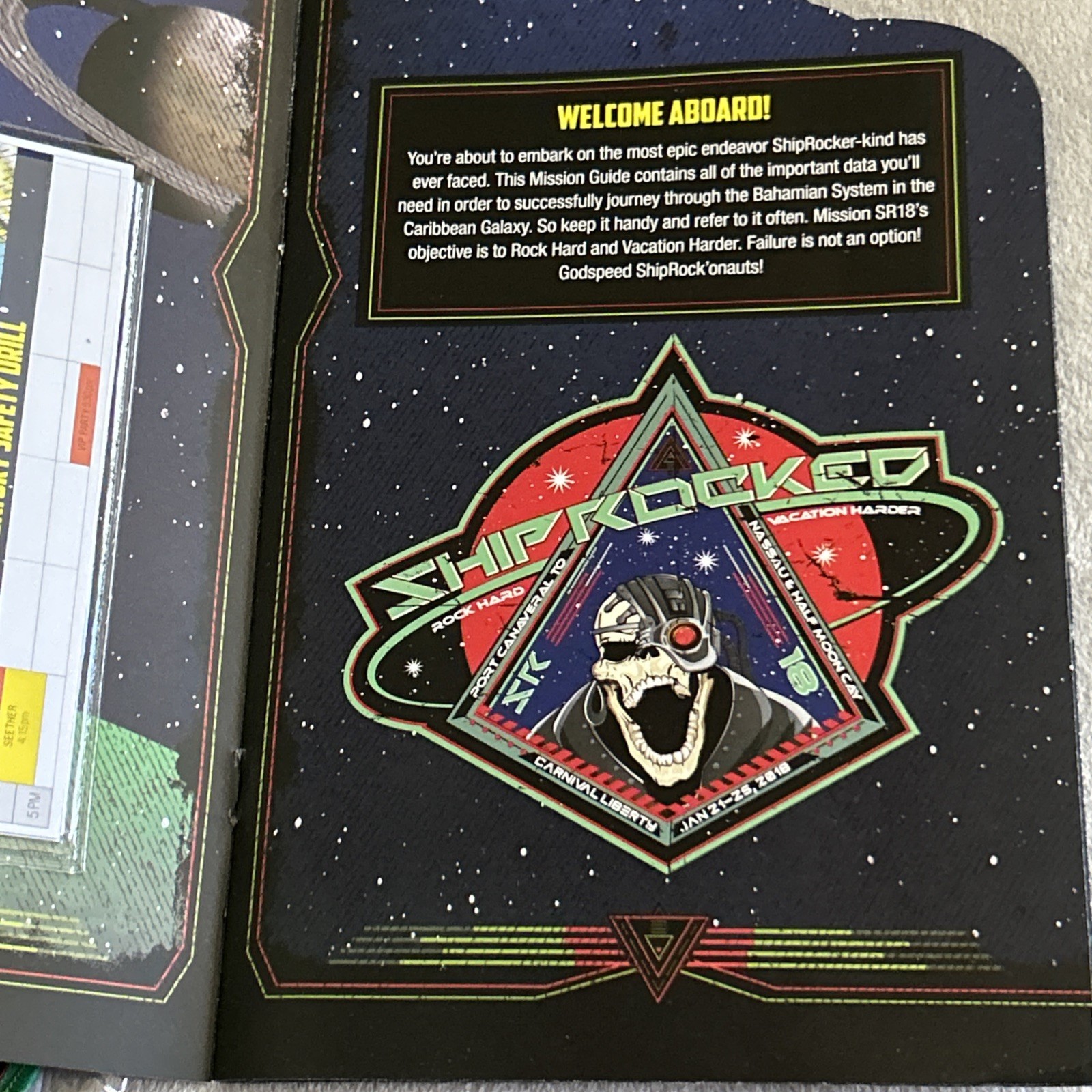Shiprocked 2018 Program & Patch Baggage Tag RARE