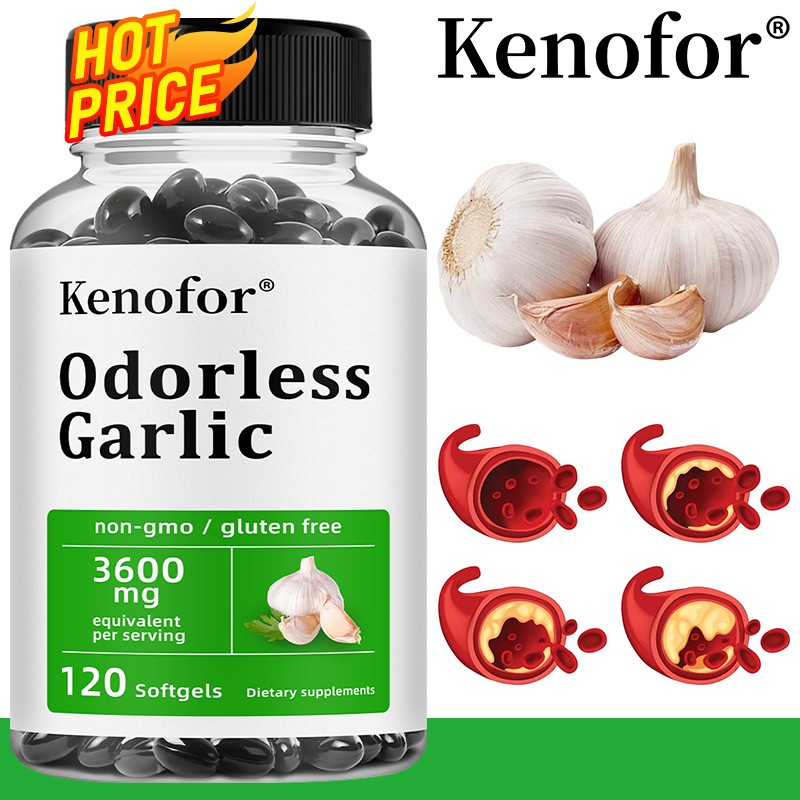 Garlic Capsules 3600mg - Natural Garlic Ingredients - Immune System Health