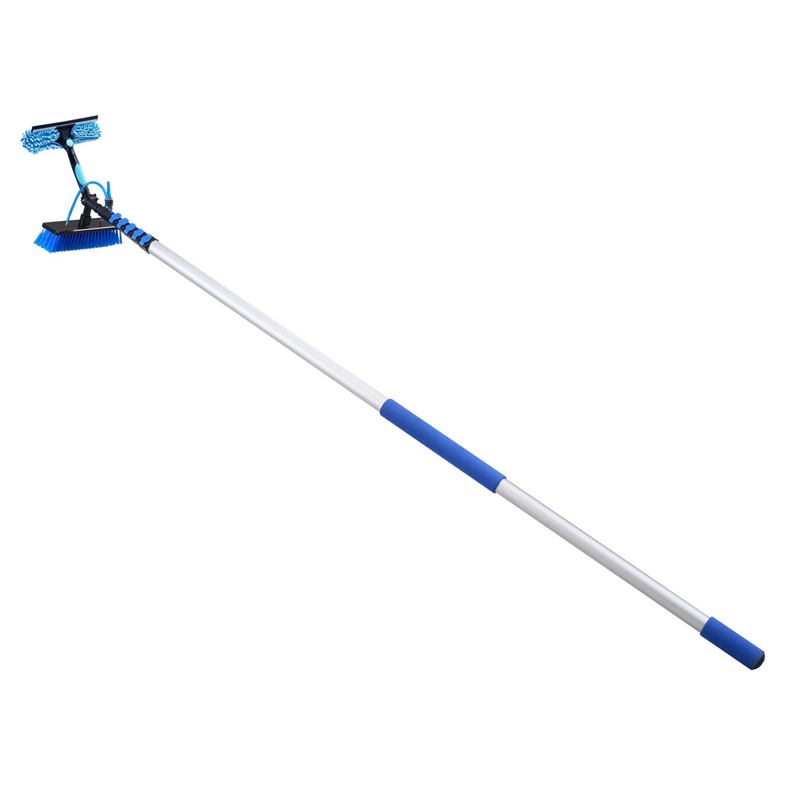 33 ft Water Fed Solar Panel Cleaning Kit with Telescopic Pole and Rotatable