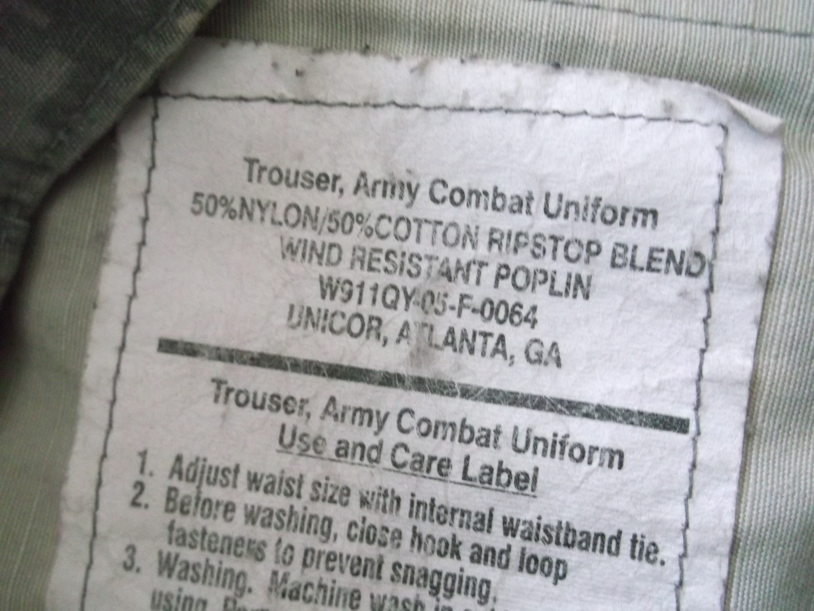 US ARMY ACU PANTS SIZE MEDIUM - LONG