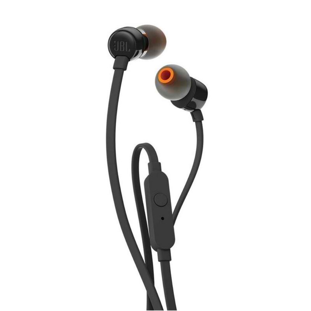 JBL T110 in Ear Headphones w/Mic Black
