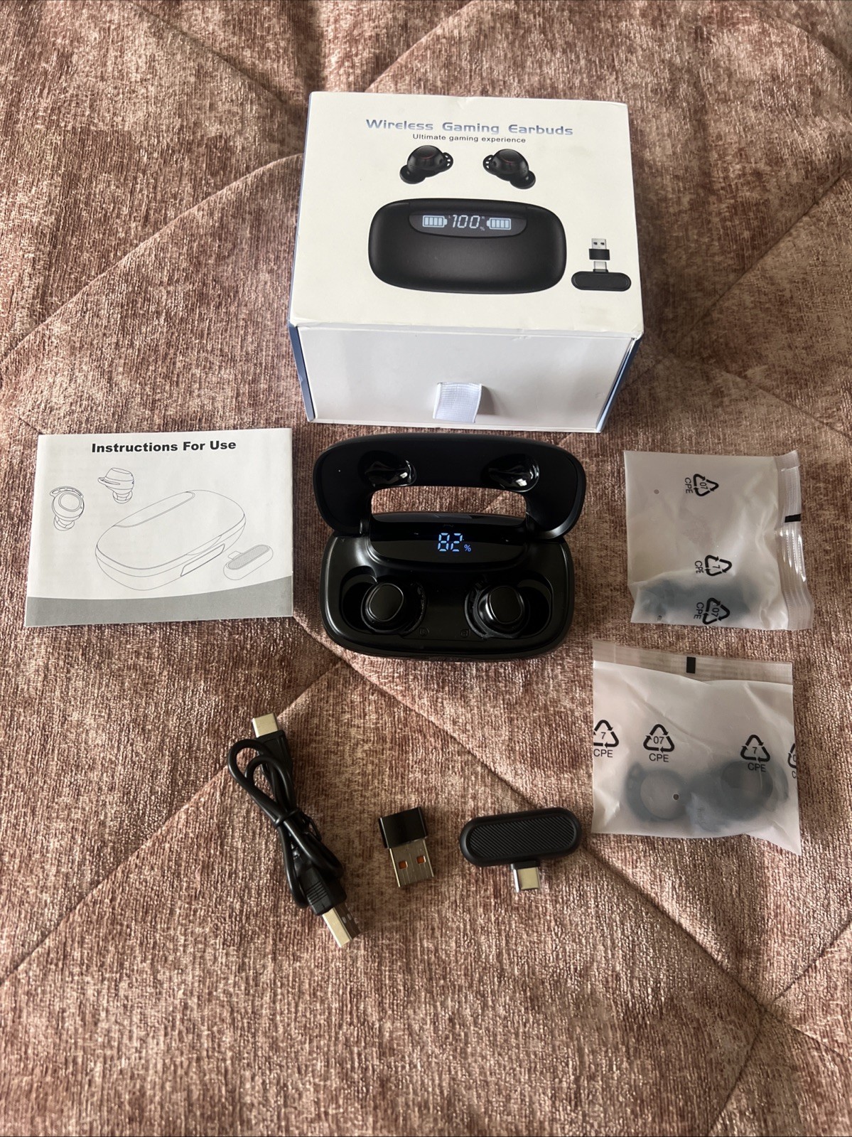 IAMJOY Wireless Gaming Earbuds 20ms Low Latency Gaming Earbuds with LED