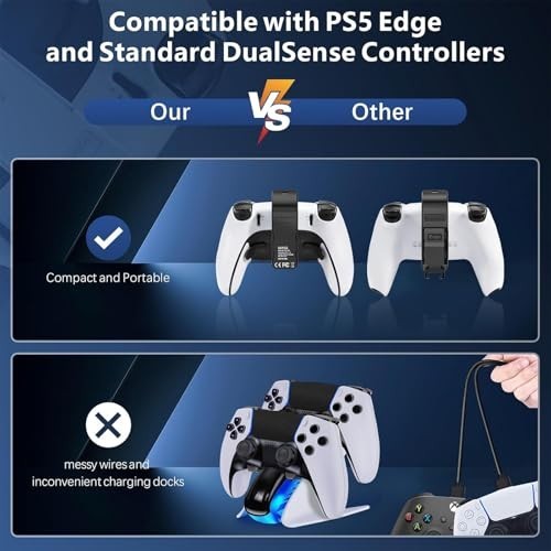 3500mAh Battery Pack for PS5 DualSense Edge Controller - Fast Charging 2 Pack