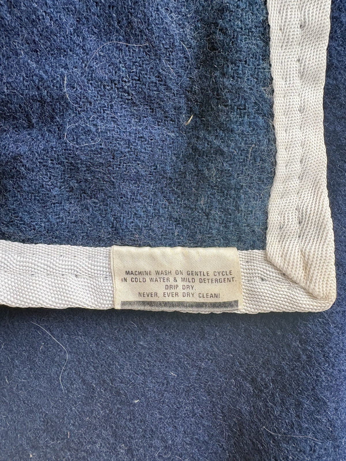 Curvon Navy Blue Wool Pony Size Quarter Sheet
