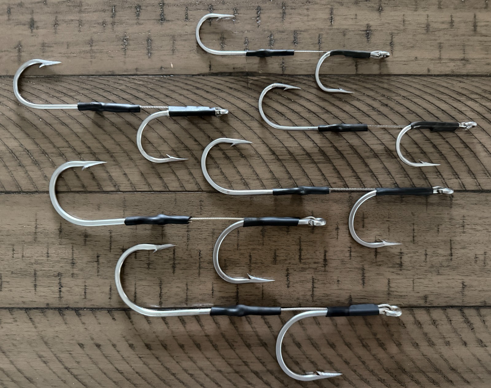 TRUE Mustad Tandem Hook Rigs Offshore Big Game Fishing Lures 7/0 - 12/0 *READ*