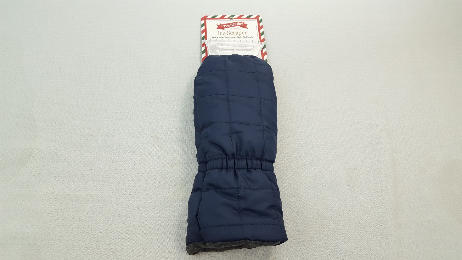 Wembley Blue Quilted Warm Soft Mitten Puffer Insulated Ice Scraper Blue Gray