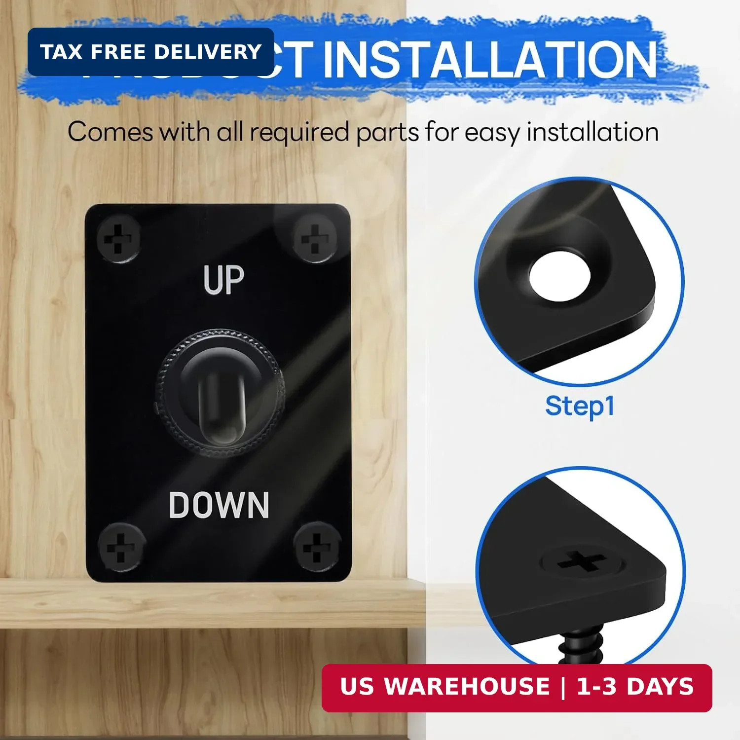 ECO-WORTHY 12V 30A DPDT Waterproof Latching Reverse Polarity Toggle Switch, 4 Pi