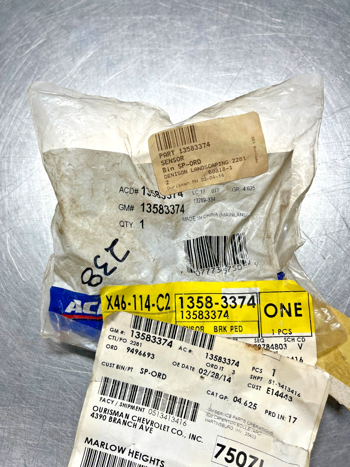 1358-3374 OEM  AC Delco Brake Pedal Position SENSOR  2013-2019  GM  13583374