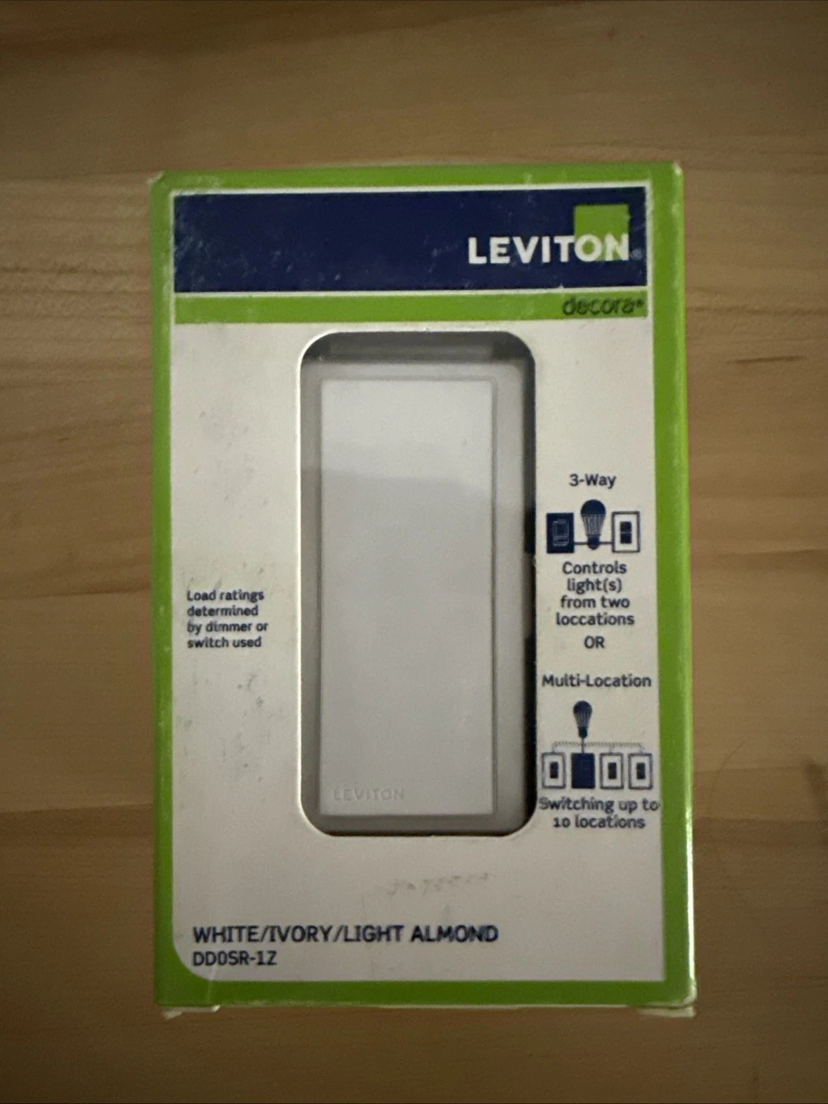 Leviton DD0SR-1Z Decora Smart Coordinating Switch Remote Companion 3-Way Add-On