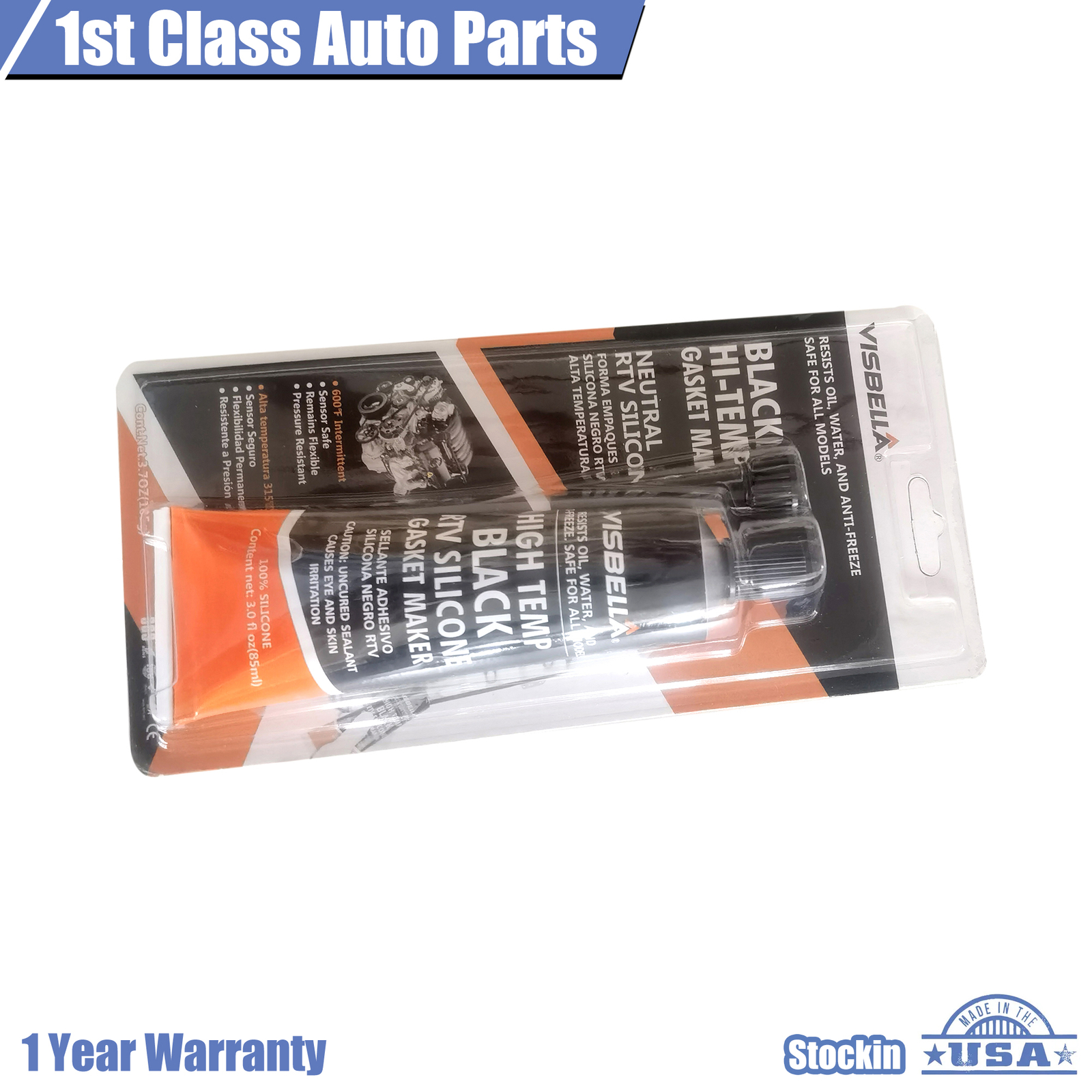 RTV Silicone 600°F Hi-Temp Gasket Maker 85g Water/Oil Resistant ,3.oz