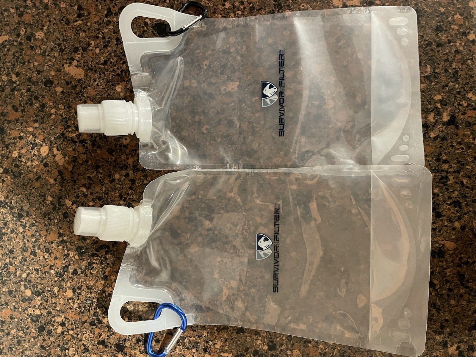 Survivor Filter Collapsible Water Bottles, Canteens (32oz) 2 Pack