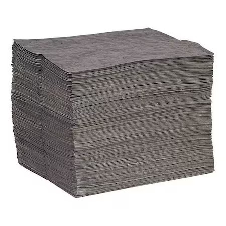 Spilltech Gpb200s Sorbent Pad, 31 Gal, 15 In X 19 In, Universal, Gray, 200 Pk