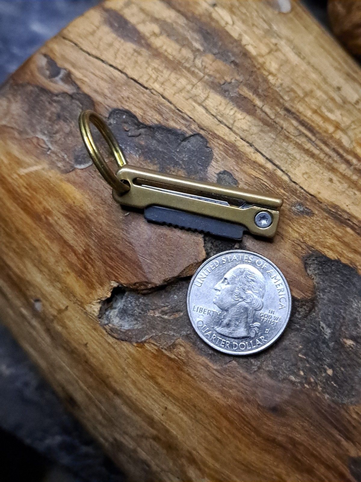 Super Mini Brass Keychain Knife