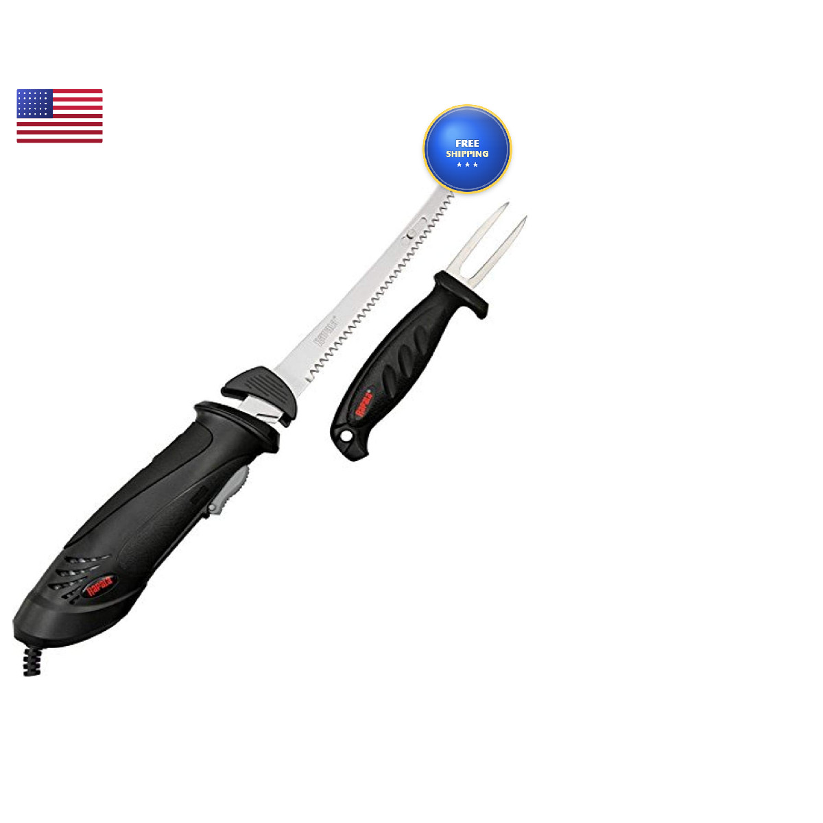 Rapala Electric Fillet Knife And Fork Kit Wall-Powered Electric Fillet Knife