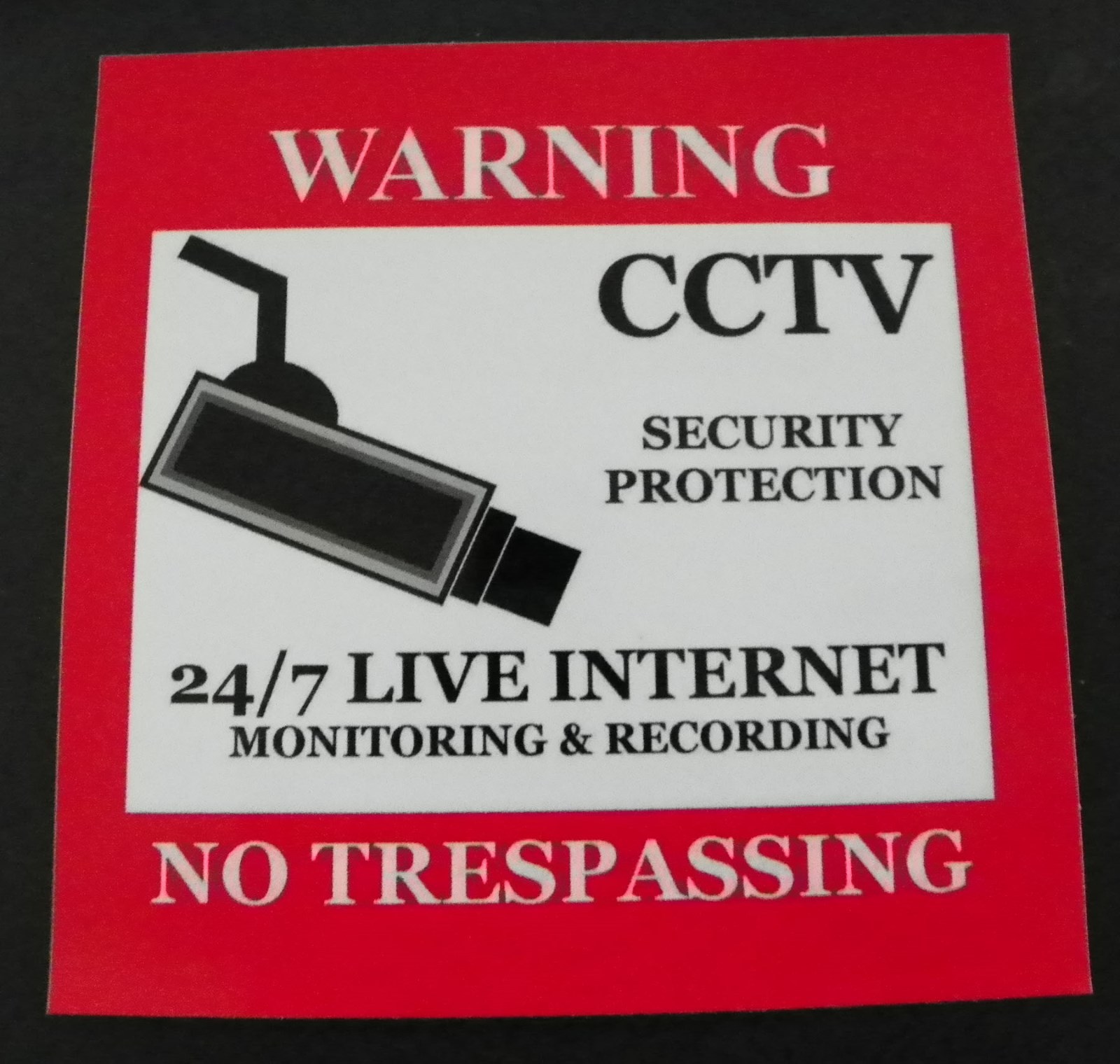 Made USA CCTV Surveillance Warning Decal Signs Security Camera Sticker