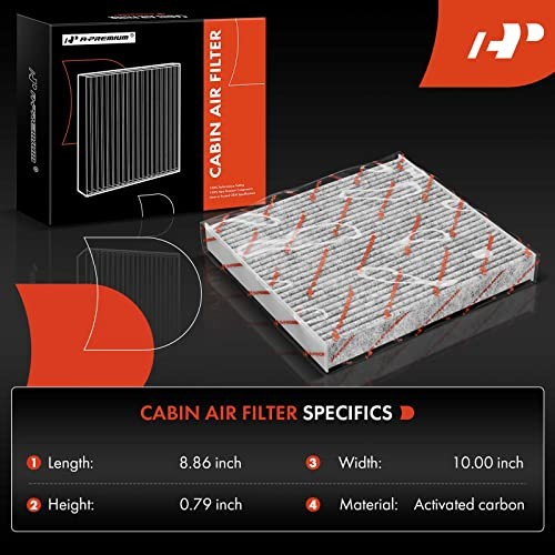 2-PC Engine & Cabin Air Filter with Activated Carbon Compatible with Hyundai