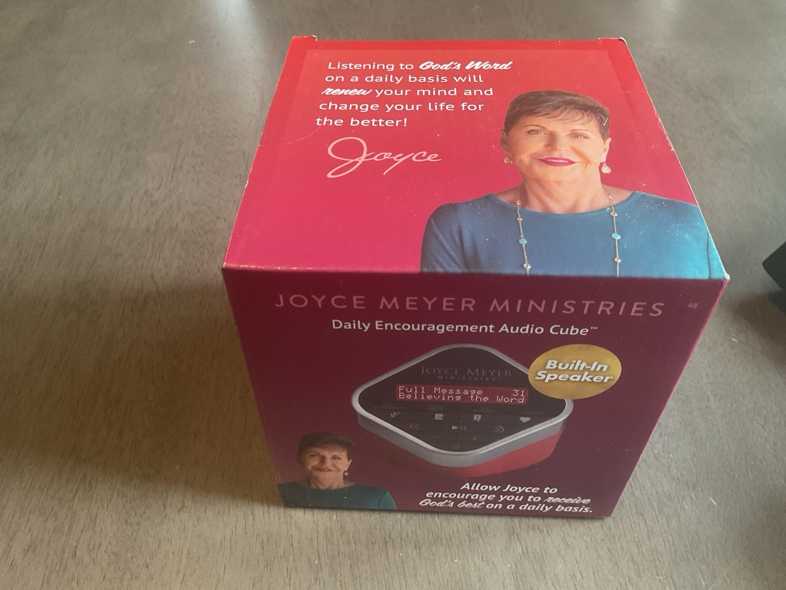 Joyce Meyer Ministries Daily Encouragement Audio Cube Built In Speaker NEW
